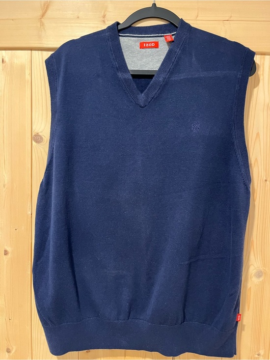 Izod Other - Izod Men's Navy V-Neck Sweater Vest - Solid Knit